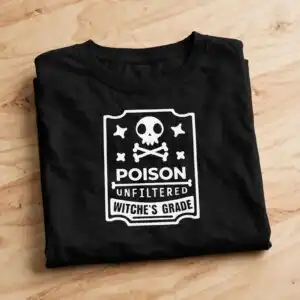 halloween label svg design printed on a plain product mockup
