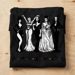 five gothic dress ladies friends halloween party hocus pocus design halloween party hocus pocus svg design printed on a plain product mockup
