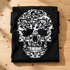 halloween shark skull built from animals design for apparel halloween shark skull animals svg design printed on a plain product mockup