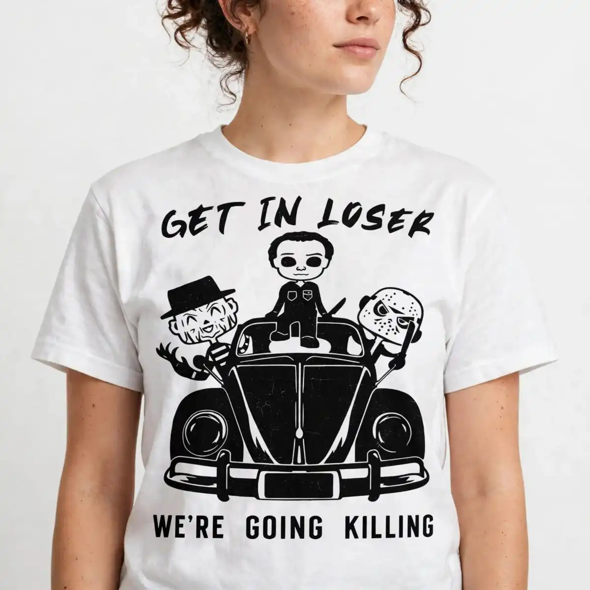 get in loser svg design printed on a plain product mockup