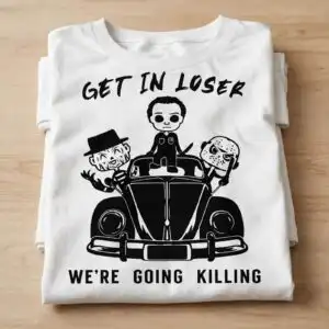 get in loser svg design printed on a plain product mockup