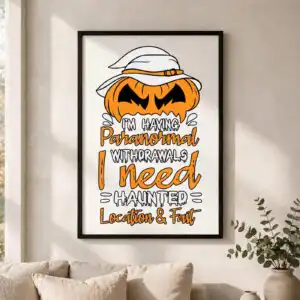 im having paranormal withdrawals svg design printed on a plain product mockup
