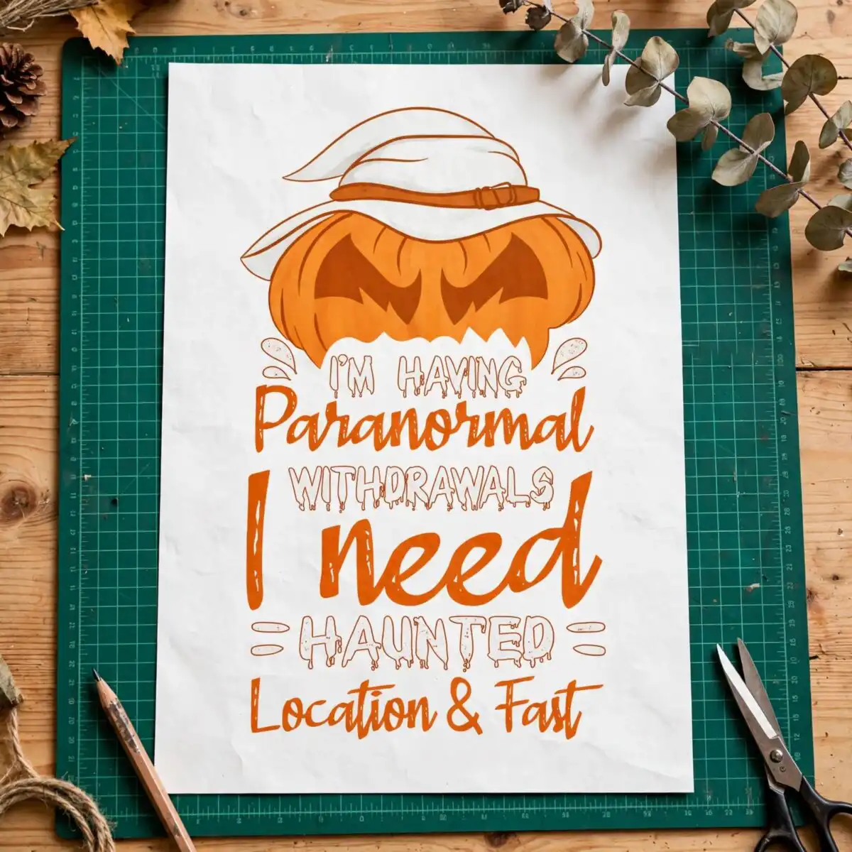 im having paranormal withdrawals svg design printed on a plain product mockup