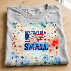 jason aldean try small sublimation design printed on a plain product mockup