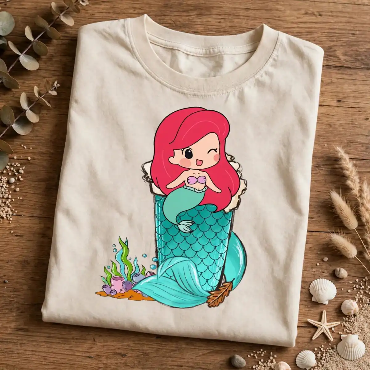 disney princess coffee halloween png design printed on a plain product mockup