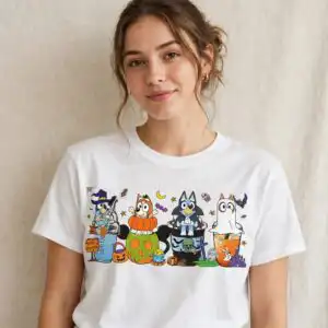 halloween dogs png design printed on a plain product mockup