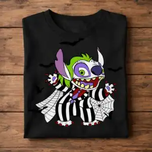 halloween bat clipart black and white design printed on a plain product mockup