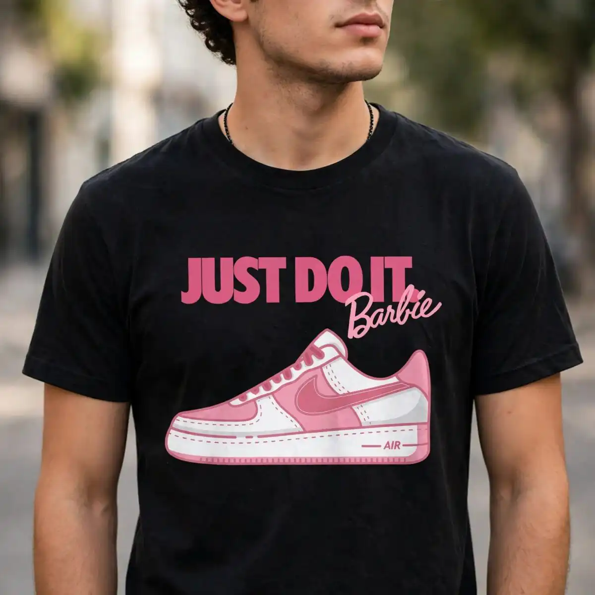 nike just do it svg design printed on a plain product mockup