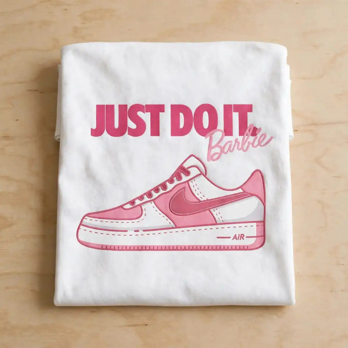 nike just do it svg design printed on a plain product mockup