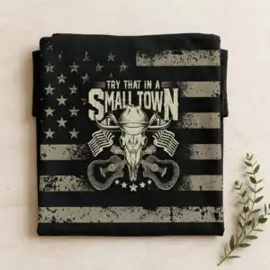 patriotic png images design printed on a plain product mockup