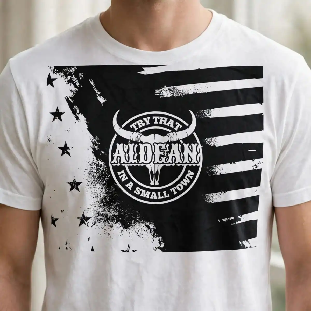 patriotic stars png design printed on a plain product mockup