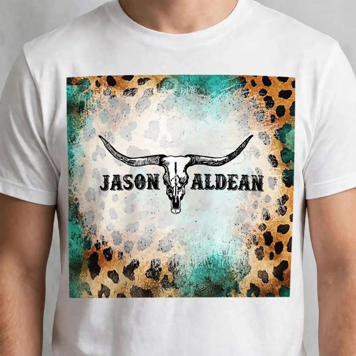 jason aldean bull skull country western music clipart tumbler wrap country western music clipart design printed on a plain product mockup
