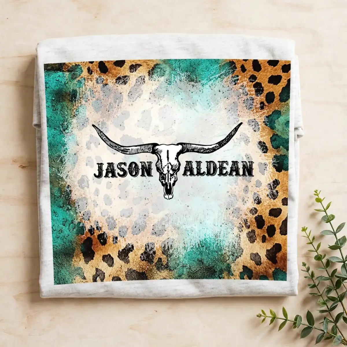jason aldean bull skull country western music clipart tumbler wrap country western music clipart design printed on a plain product mockup