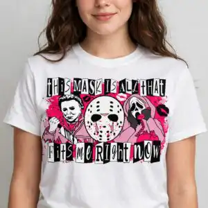 this mask is all that fits me right now - it fits horror mean girls style this mask it all svg design printed on a plain product mockup
