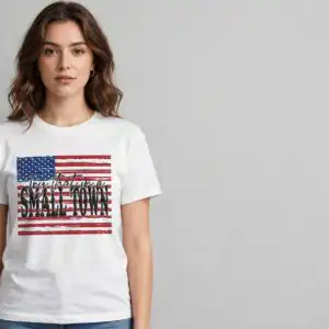 try small town inflated png design printed on a plain product mockup