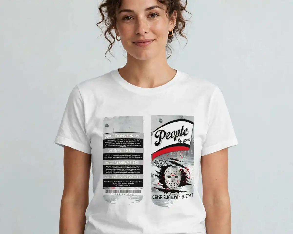 people be gone parody spray can label tumbler wrap design parody spray can label png design printed on a plain product mockup