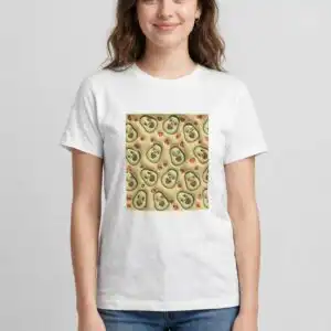 3d inflated puff avocado tumbler wrap with kawaii smiling halves 3d inflated puff avocado png design printed on a plain product mockup