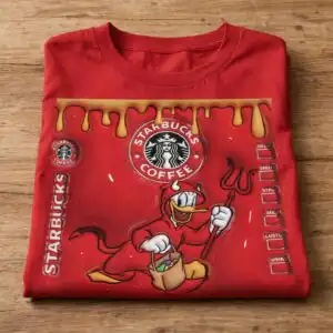 donald duck dressed as halloween devil tumbler wrap png for 20oz cup donald duck dressed as png design printed on a plain product mockup