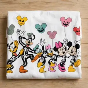 mickey mouse friends png design printed on a plain product mockup