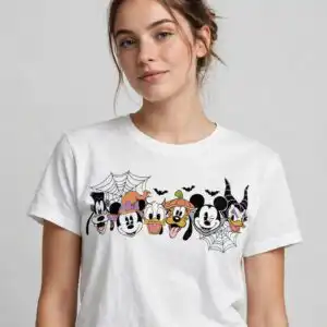 halloween mouse friends halloween png design printed on a plain product mockup