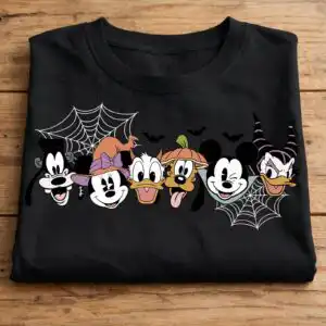 halloween mouse friends halloween png design printed on a plain product mockup