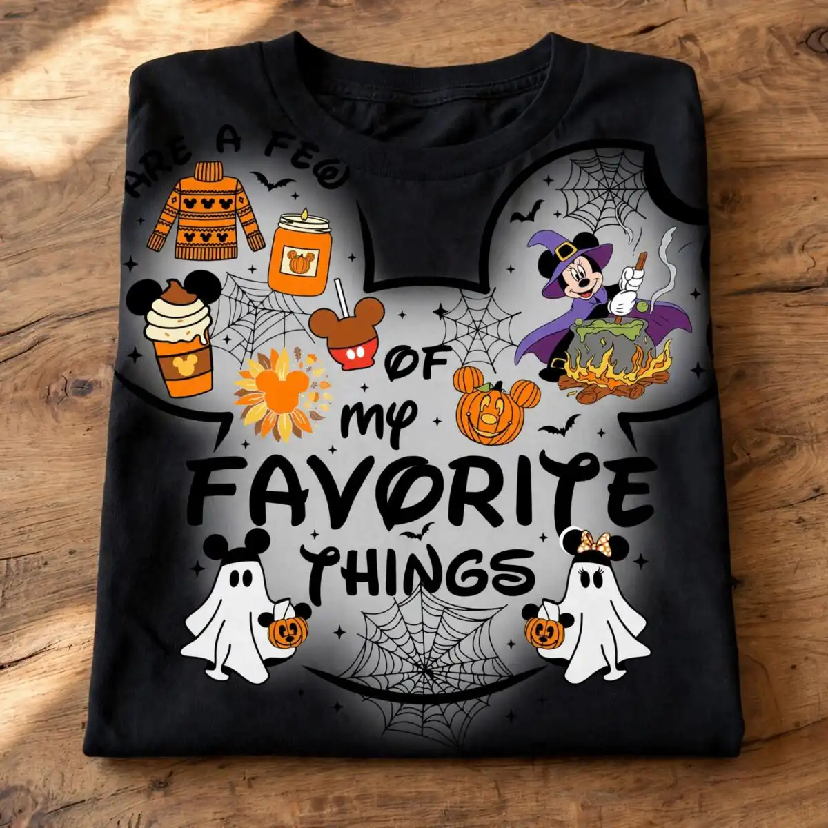 these are a few of my favorite things png design printed on a plain product mockup