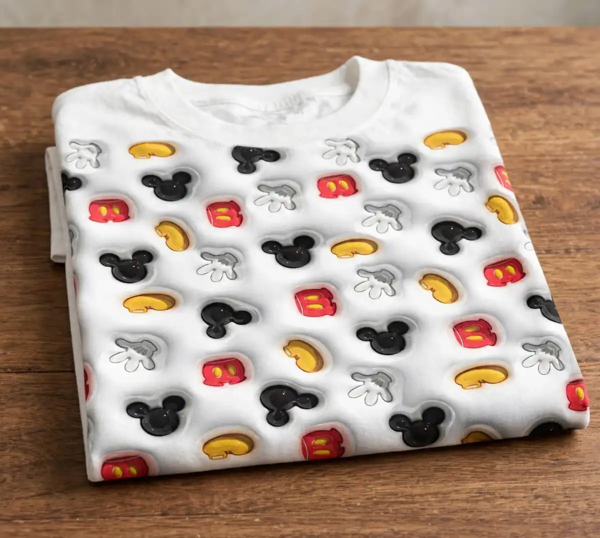 cute 3d inflated puff mickey cartoon icons tumbler wrap for birthdays 3d inflated puff mickey png design printed on a plain product mockup