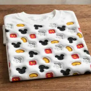 cute 3d inflated puff mickey cartoon icons tumbler wrap for birthdays 3d inflated puff mickey png design printed on a plain product mockup