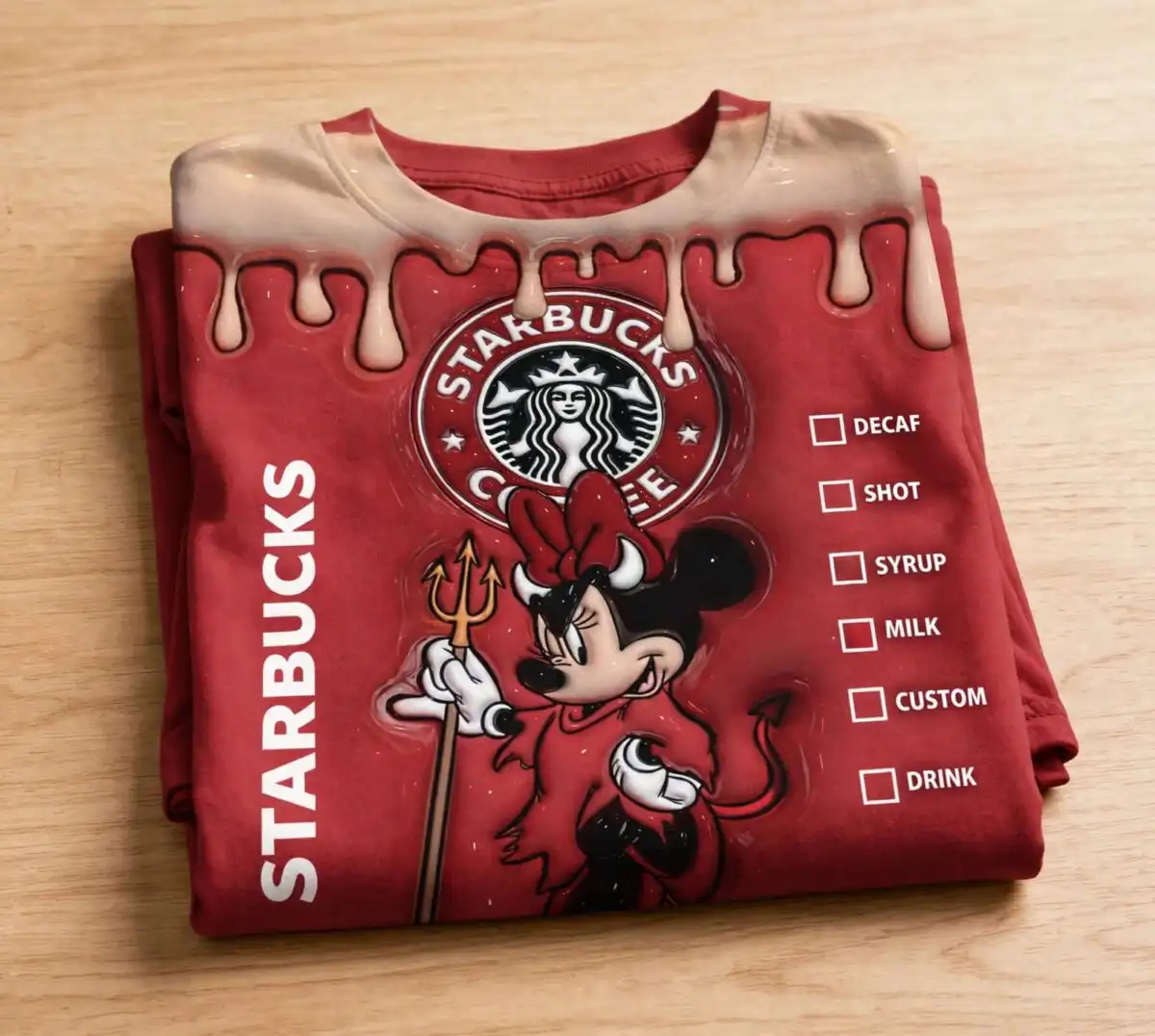 starbucks drink png design printed on a plain product mockup