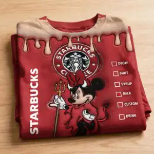 starbucks drink png design printed on a plain product mockup