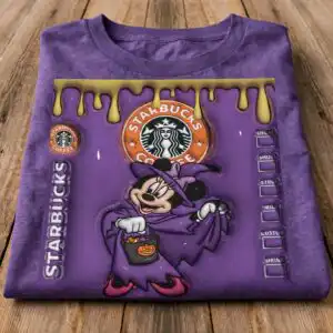 witch cartoon png design printed on a plain product mockup