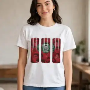 starbucks coffee logo puffy heart tumbler wrap - valentine's sublimation png starbucks coffee logo puffy sublimation design printed on a plain product mockup