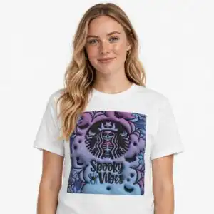 spooky vibes skeleton mermaid halloween tumbler wrap with background halloween png background design printed on a plain product mockup