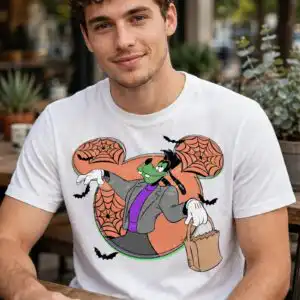 cartoon dog image png design printed on a plain product mockup