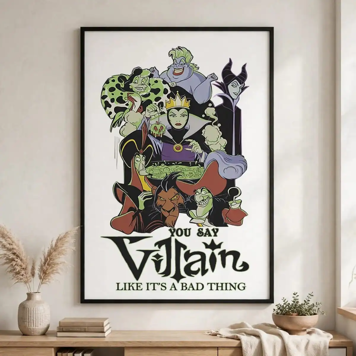 halloween villains cauldron group clipart with you say villain quote halloween villain clipart design printed on a plain product mockup
