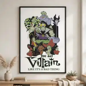 halloween villains cauldron group clipart with you say villain quote halloween villain clipart design printed on a plain product mockup