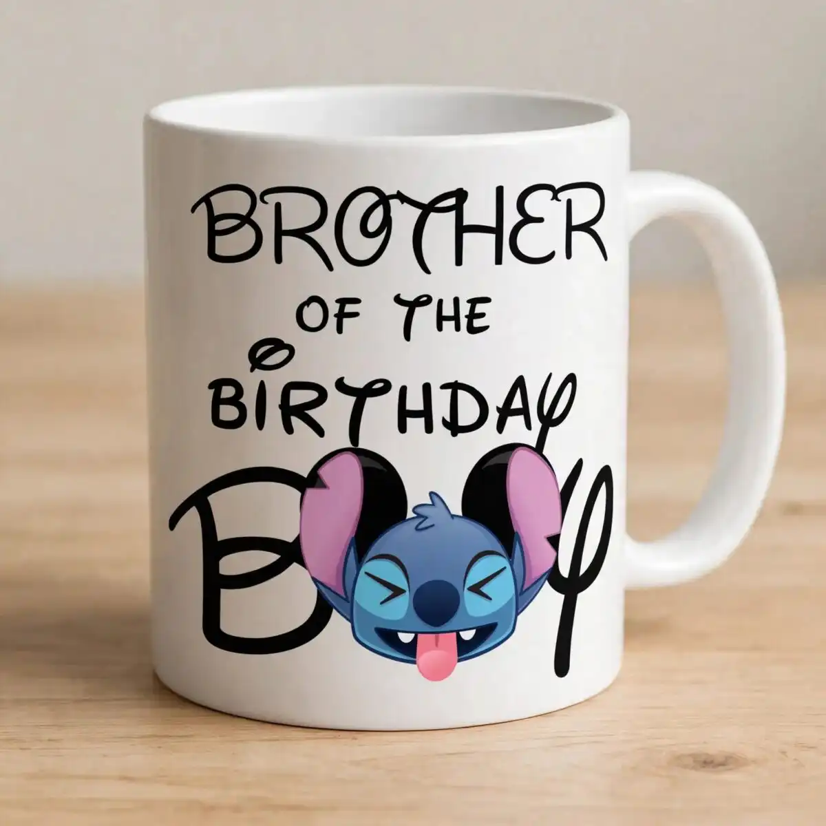 disney birthday boy png design printed on a plain product mockup