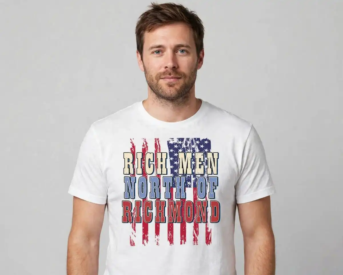 everyday rich men north of richmond country music - 6 vintage designs everyday rich men north richmond png design printed on a plain product mockup
