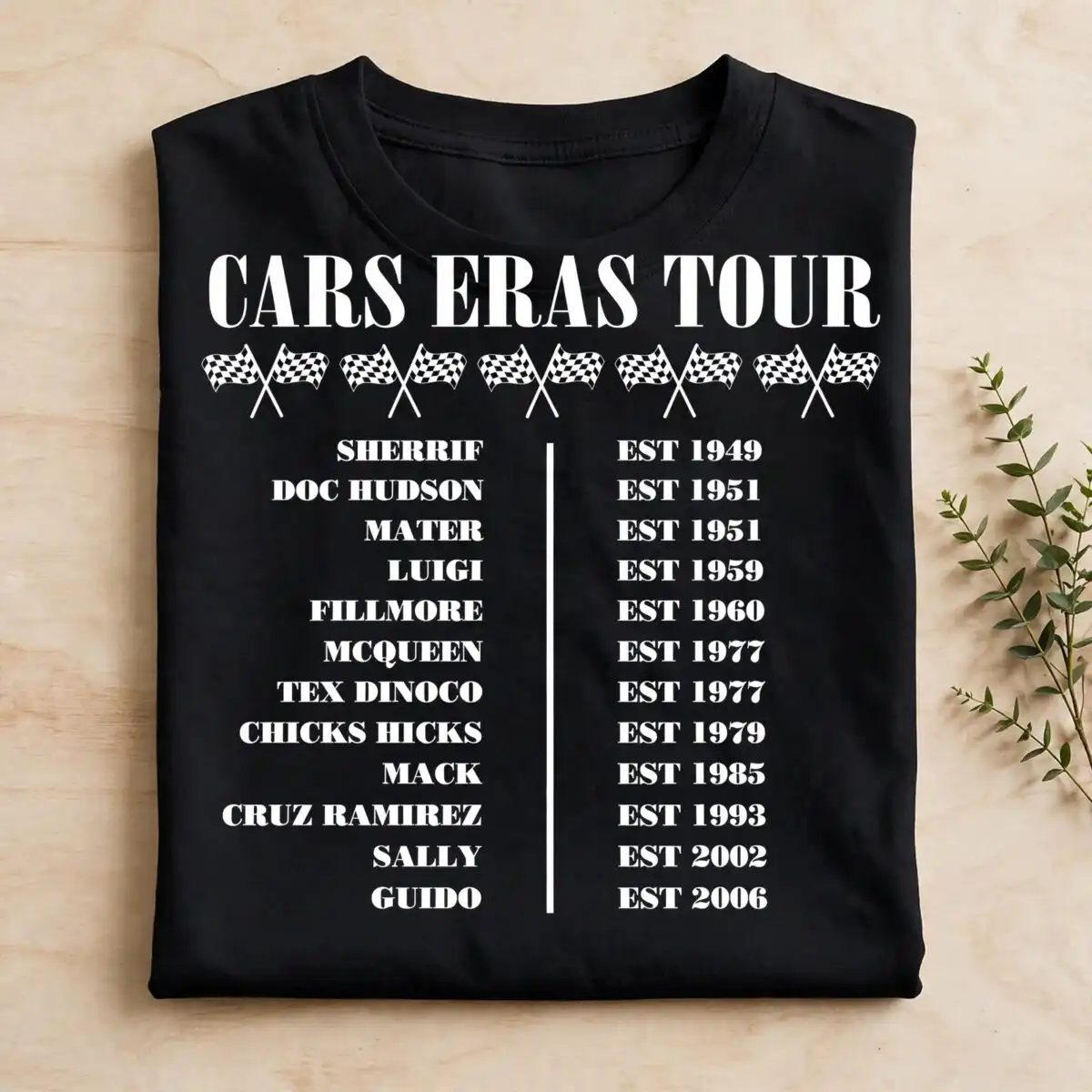 cars movie png images design printed on a plain product mockup