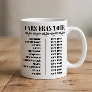 cars movie png images design printed on a plain product mockup