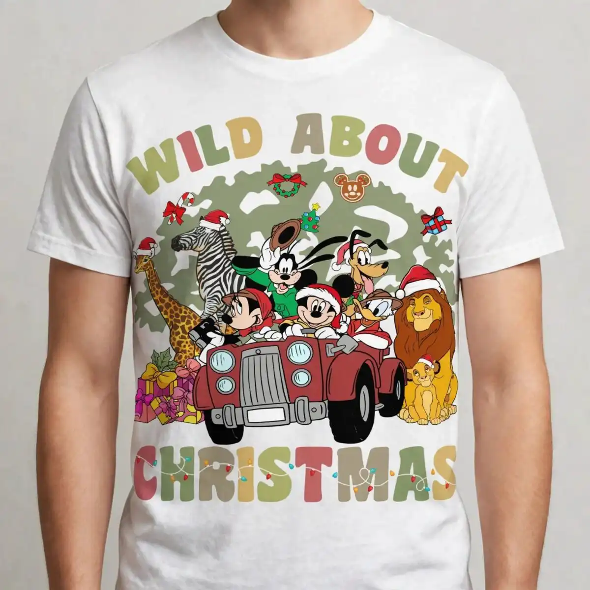 wild about christmas eve safari jeep png for holiday shirts and gifts wild christmas eve png design printed on a plain product mockup