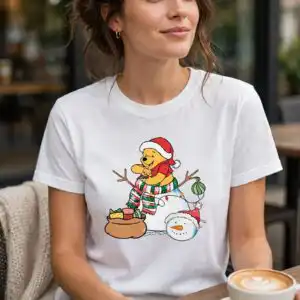 disney christmas characters png design printed on a plain product mockup
