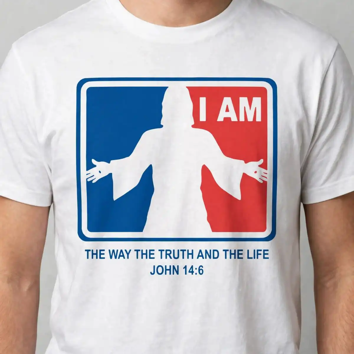 funny jesus way truth svg design printed on a plain product mockup