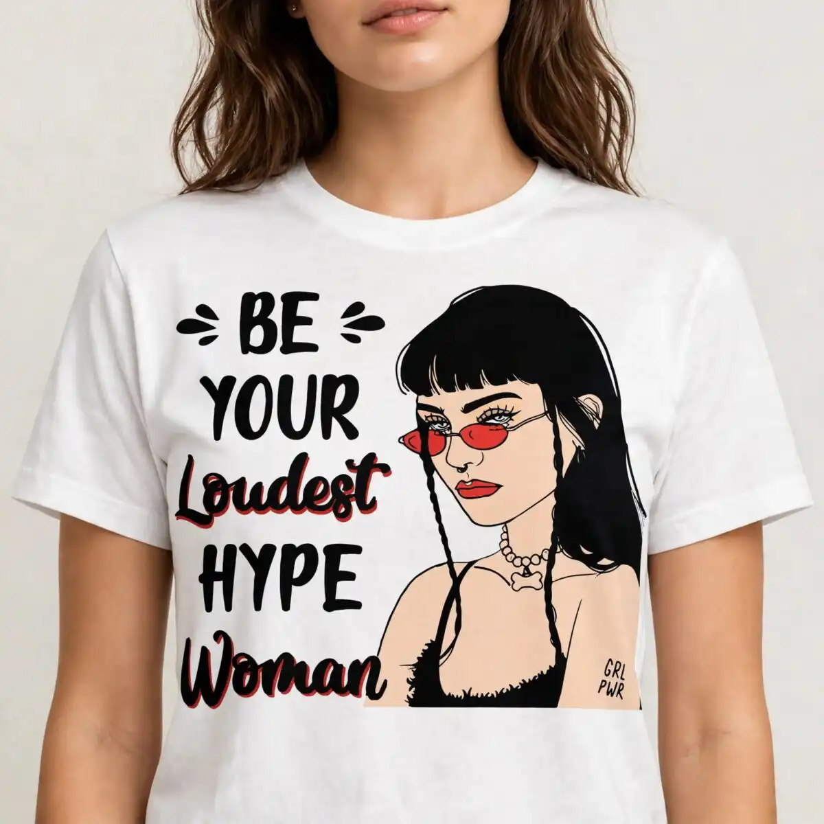 be your loudest hype svg design printed on a plain product mockup