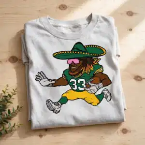 american football player svg design printed on a plain product mockup