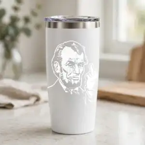 abraham lincoln svg design printed on a plain product mockup