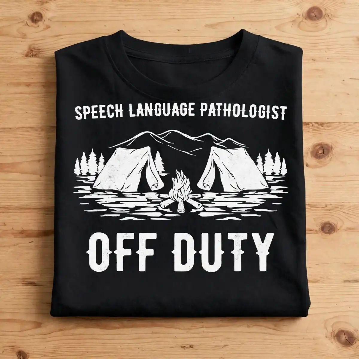 speech language pathologist svg design printed on a plain product mockup