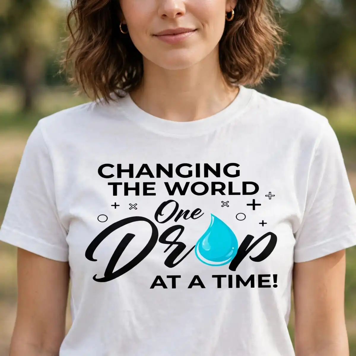 changing the world one drop at a time inspirational quote design changing world one drop svg design printed on a plain product mockup