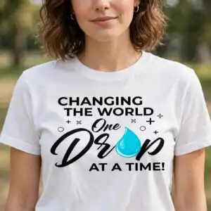 changing the world one drop at a time inspirational quote design changing world one drop svg design printed on a plain product mockup