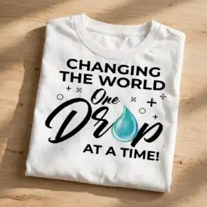changing the world one drop at a time inspirational quote design changing world one drop svg design printed on a plain product mockup